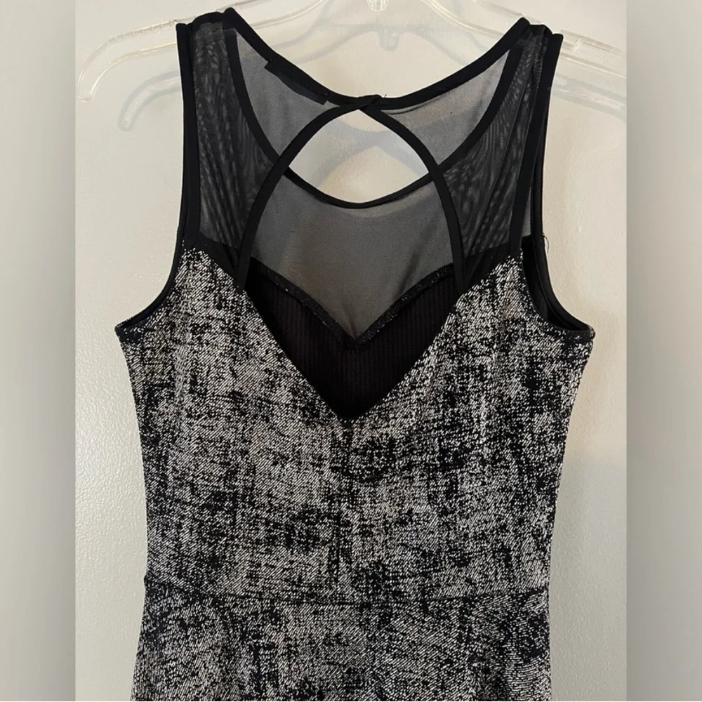 Black and Silver Sheer Top Dress - Picture 4 of 5